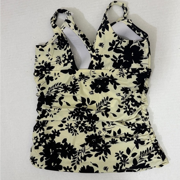 Lands' End Black Floral Tankini - Picture 2 of 7